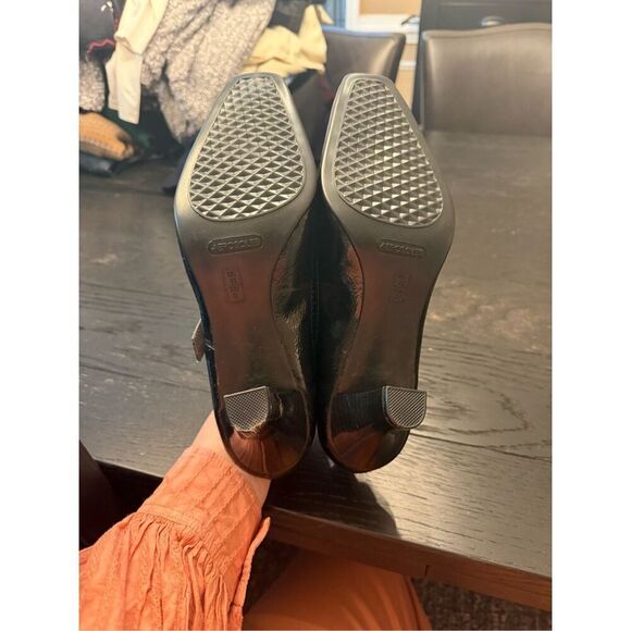 Aerosoles Black Cover Song Faux Leather Mary Jane Heels Comfort Shoes sz 11 - Picture 8 of 8